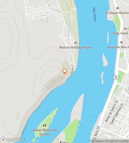 Map of scavenger hunt walking tour for Nile Whispers: The Aswan Quest