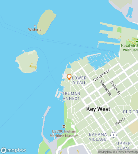 Map of scavenger hunt walking tour for The Beauty of Key West