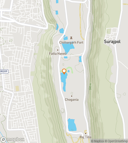 Map of scavenger hunt walking tour for Chittorgarh Fortresses & Forgotten Tales Adventure