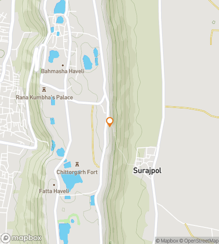 Map of scavenger hunt walking tour for Chittorgarh's Rajput Valor Hunt