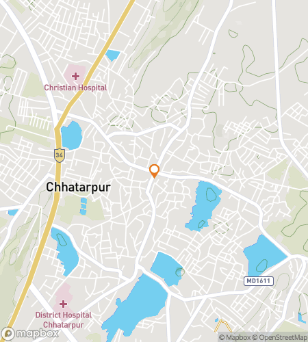 Map of scavenger hunt walking tour for Chhatarpur Chhatri Chase