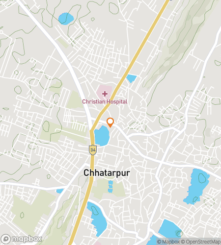 Map of scavenger hunt walking tour for Chhatarpur Chhatri Chase