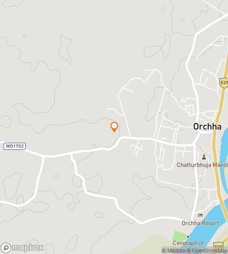 Map of scavenger hunt walking tour for Orchha Hunt: Clues Among the Cenotaph