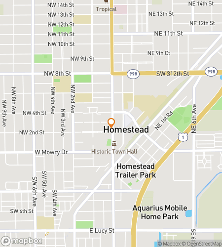 Map of scavenger hunt walking tour for Homestead scavenger hunt