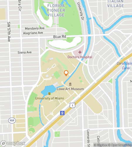 Map of scavenger hunt walking tour for The U Clue Quest: University of Miami Edition