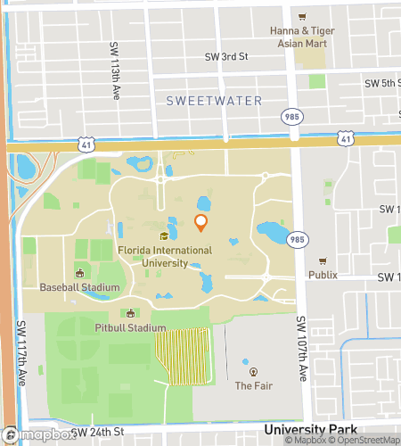 Map of scavenger hunt walking tour for The U Clue Quest: University of Miami Edition