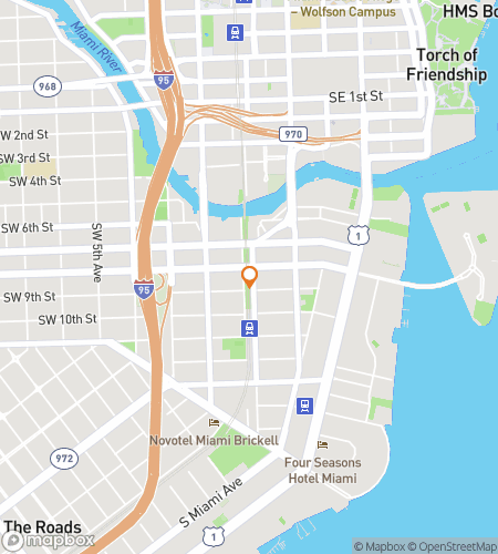 Map of scavenger hunt walking tour for Latin Culture & Miami Flair in Brickell