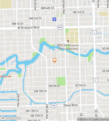 Map of scavenger hunt walking tour for Fort Lauderdale Florida Bar Hunt