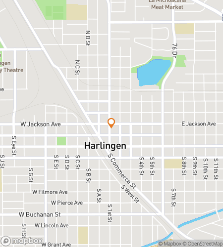 Map of scavenger hunt walking tour for Harlin’ Around: The Historic Harlingen Chase