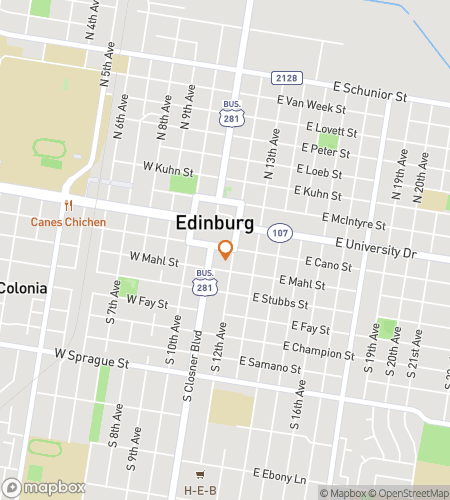 Map of scavenger hunt walking tour for Edinburg Scavenger Hunt