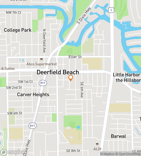 Map of scavenger hunt walking tour for Deerfield Beach Scavenger Hunt