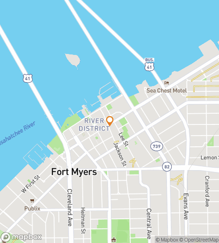 Map of scavenger hunt walking tour for The Caloosahatchee Wayfinder: A Centennial Park Hunt