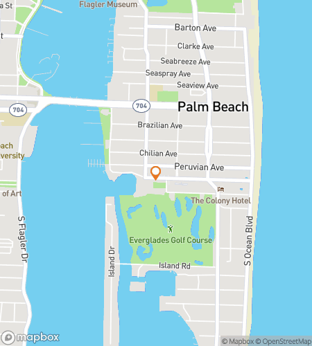 Mapa pěší prohlídky scavenger hunt pro West Palm Beach Ghost Hunt Tour