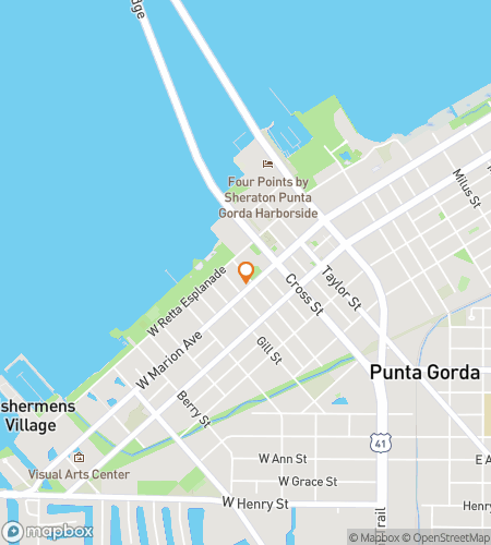 Map of scavenger hunt walking tour for Punta Gorda‘s Puzzling Pursuit