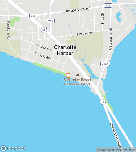 Map of scavenger hunt walking tour for Port in a Storm! The Sunny Port Charlotte Hunt