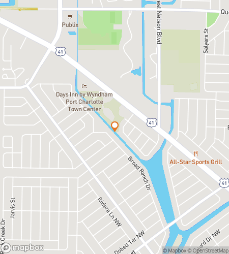 Map of scavenger hunt walking tour for Port in a Storm! The Sunny Port Charlotte Hunt