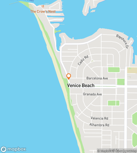 Mapa pěší prohlídky scavenger hunt pro Venice Trails & Tales