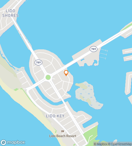 Map of scavenger hunt walking tour for Tide Trackers of Lido Key