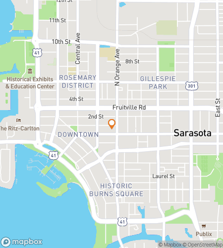 Χάρτης περιπάτου για κυνήγι θησαυρού για Sarasota Spectacles