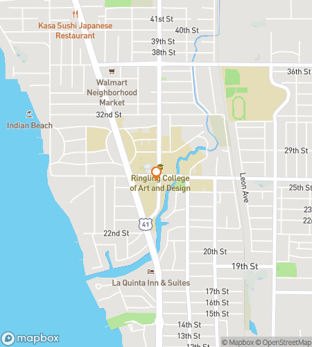 Χάρτης περιπάτου κυνηγιού θησαυρού για την Περιήγηση Φαντασμάτων της Sarasota