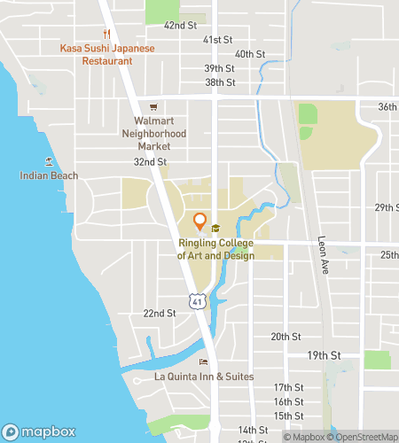 แผนที่การเดินล่าสมบัติสำหรับ Ringling College of Art and Design Hunt