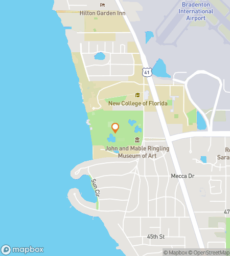 Map of scavenger hunt walking tour for Sarasota Shores Soaring Scavenger