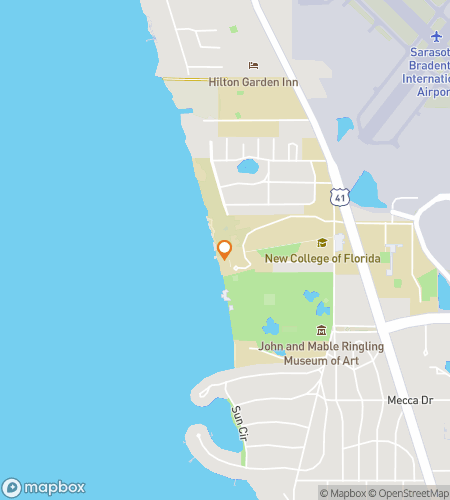 Map of scavenger hunt walking tour for New College of Florida Hunt