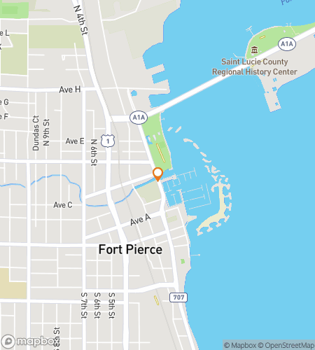 Map of scavenger hunt walking tour for Fort Pierce Funtastic Adventure