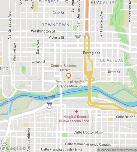 Map of scavenger hunt walking tour for Laredo Adventure