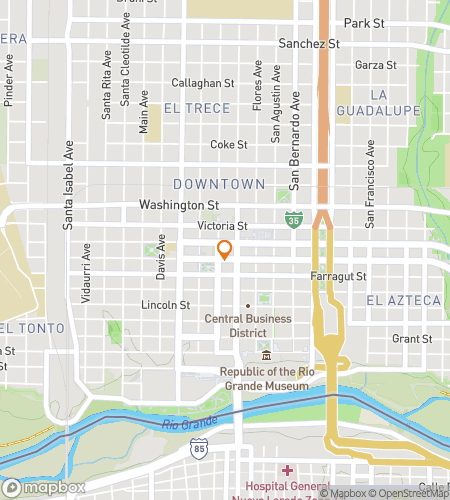 Map of scavenger hunt walking tour for Eternal Echoes: Laredo