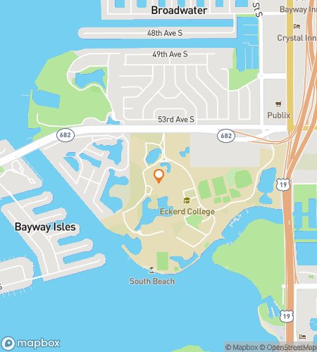 Mapa pěší prohlídky honby za pokladem pro Eckerd College Hunt