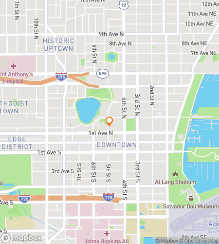 Map of scavenger hunt walking tour for The Sunshine in Petersburg