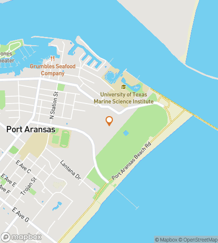 Map of scavenger hunt walking tour for Port Aransas Saltair Stories Adventure