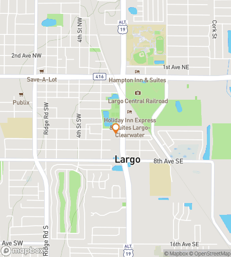 Map of scavenger hunt walking tour for  Largos Lively Loot Hunt