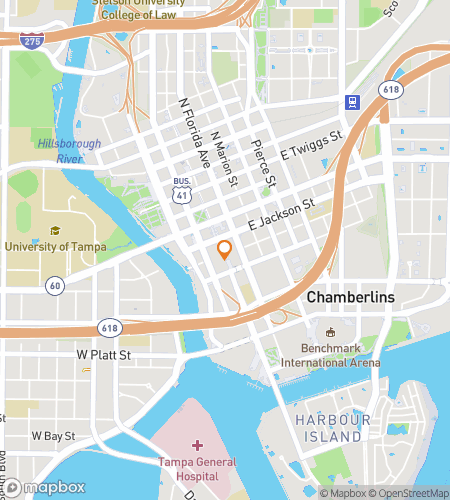 แผนที่ทัวร์เดินล่าสมบัติสำหรับ Keys to the Bay&colon; The Tampa Scavenger Hunt&NewLine;