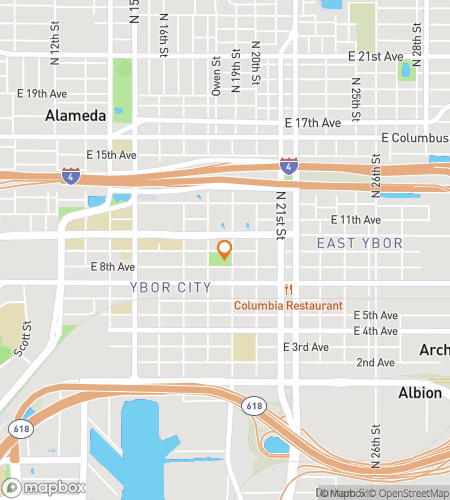 Map of scavenger hunt walking tour for Ybor City Wild Goose Chase