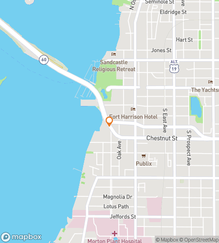 Mapa pěší prohlídky scavenger hunt pro Clearwaters Clairvoyance Voyage