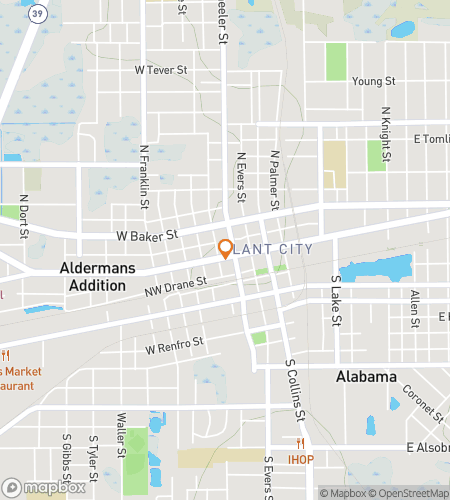 Map of scavenger hunt walking tour for Plant Citys Hidden Gems