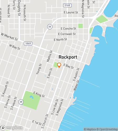 Map of scavenger hunt walking tour for Shore Thing, Rockport: The Gulfside Discovery Hunt