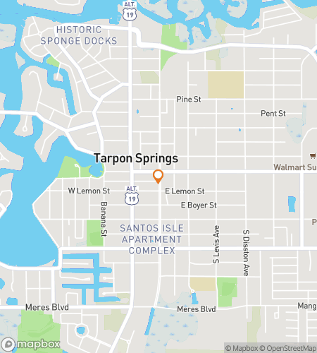 Map of scavenger hunt walking tour for Tarpon Springs Scavenger Hunt
