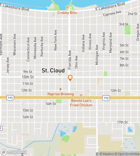 Map of scavenger hunt walking tour for St. Cloud Scavenger Shindig