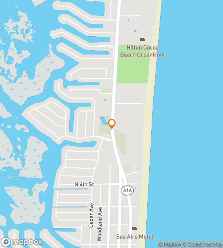 Carte du circuit de randonn&eacute;e de la chasse au tr&eacute;sor pour Cocoa Beach &colon; Surf&comma; Soleil et Spots Secrets