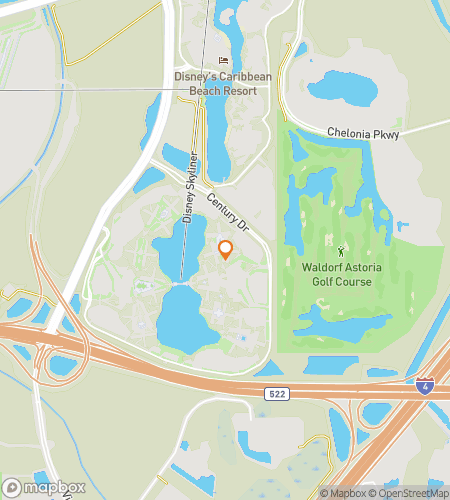 Map of scavenger hunt walking tour for Bay Lake Buccaneer‘s Bonanza