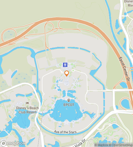 Map of scavenger hunt walking tour for Clue Me In, EPCOT Edition