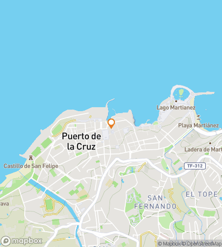 Map of scavenger hunt walking tour for Tenerife Treasure Trail