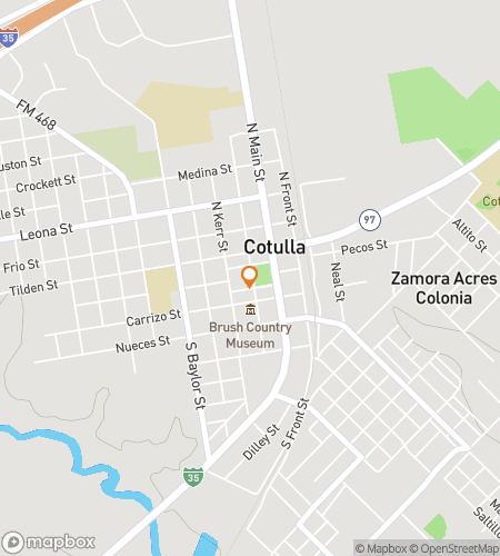 Map of scavenger hunt walking tour for Cotulla‘s Cowboy Quest