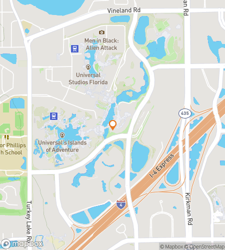 Map of scavenger hunt walking tour for Orlando's Hidden World