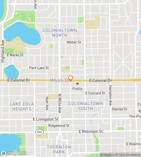 Map of scavenger hunt walking tour for Art in Orlando: An Interactive Walking Tour