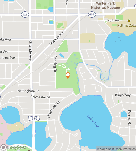 Map of scavenger hunt walking tour for Orlandos Whispering Walk