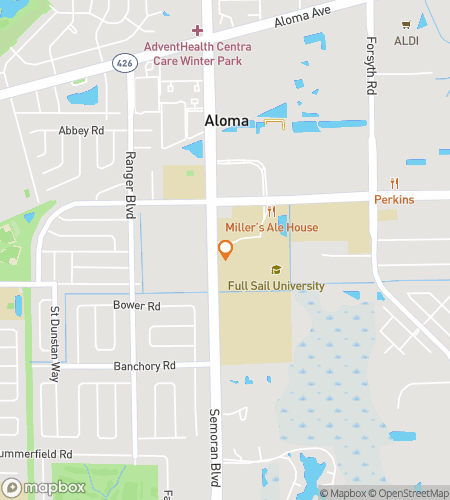 Hartă a turului pe jos cu vânătoare de comori pentru Hunt-ul Universității Full Sail